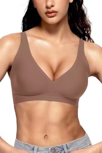 Soutien-gorge décolleté plongeant en V, sans armature
