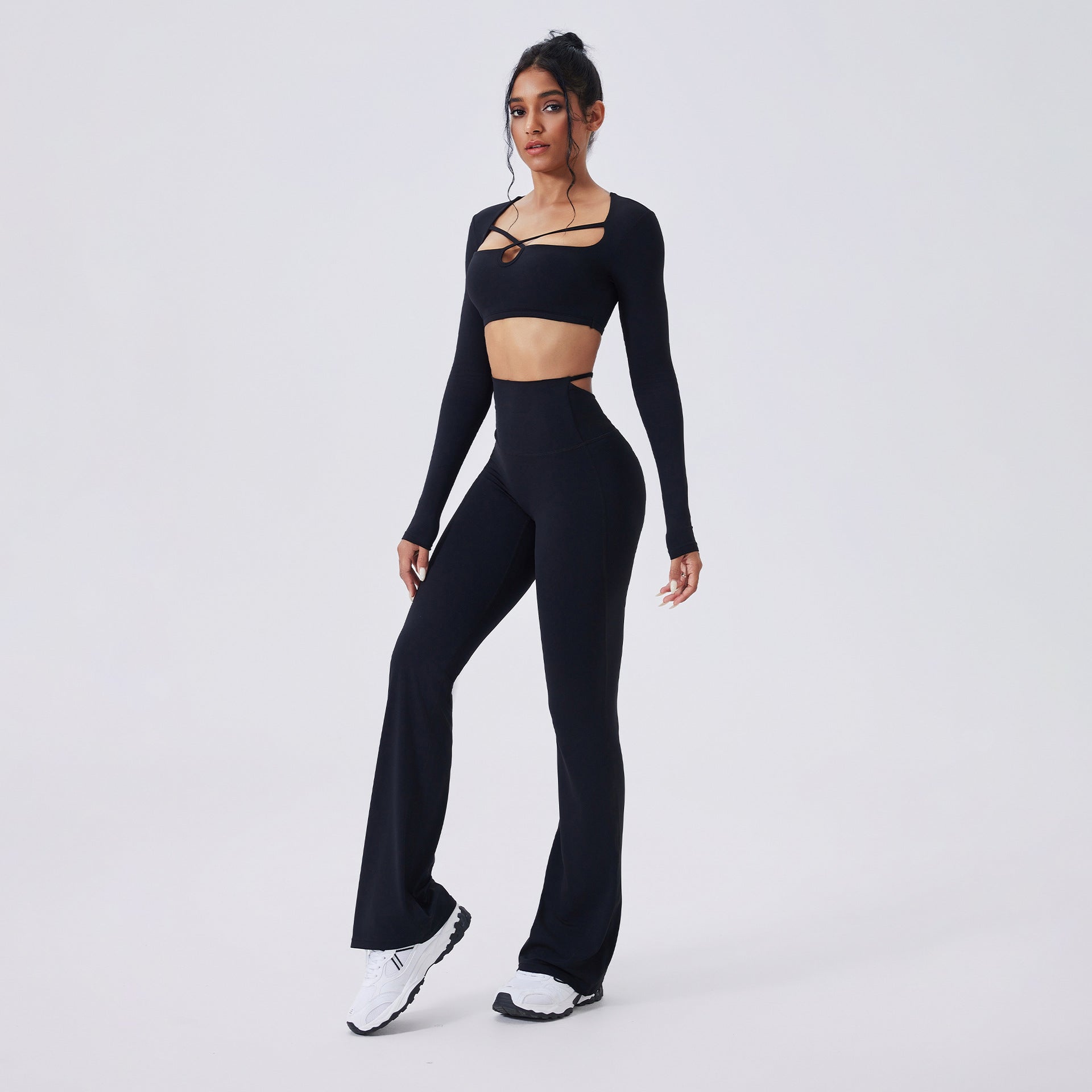 Set Yoga Taille Haute Évasé
