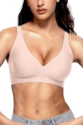 Soutien-gorge décolleté plongeant en V, sans armature
