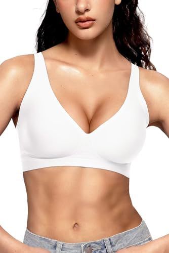 Soutien-gorge décolleté plongeant en V, sans armature