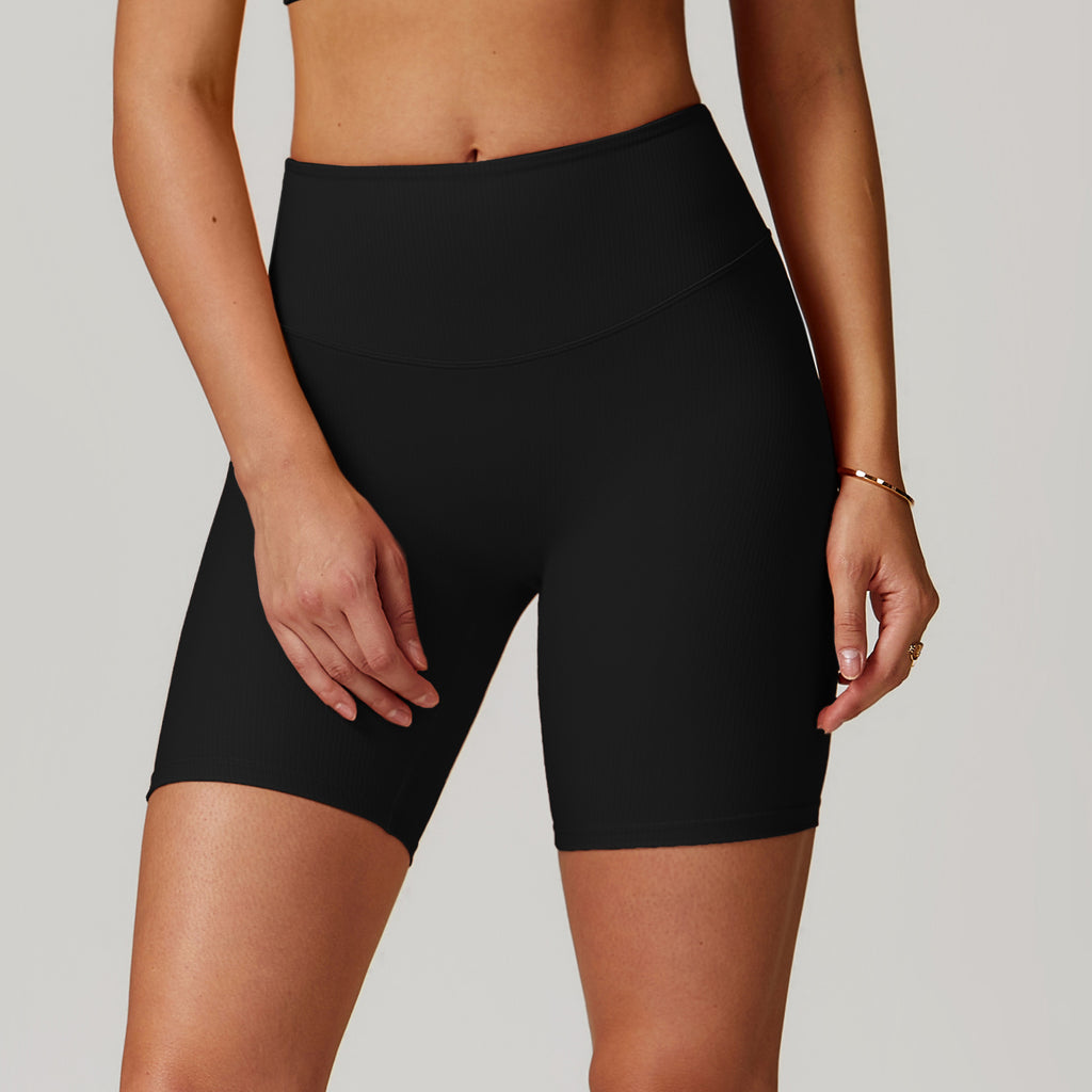 Short yoga femme, taille haute, fessier galbé