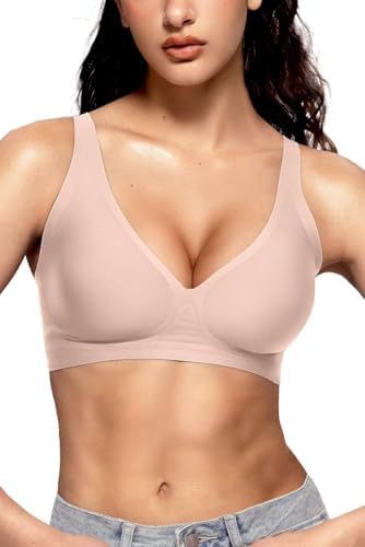 Soutien-gorge décolleté plongeant en V, sans armature