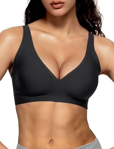 Soutien-gorge décolleté plongeant en V, sans armature