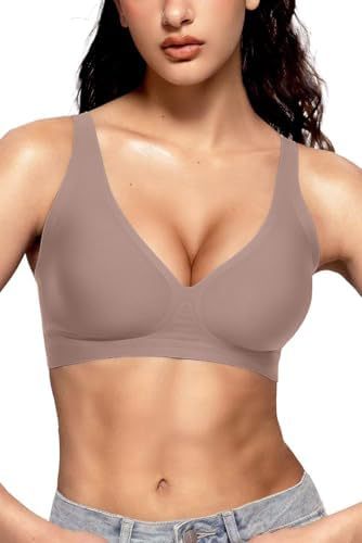 Soutien-gorge décolleté plongeant en V, sans armature