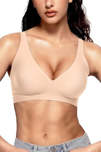 Soutien-gorge décolleté plongeant en V, sans armature