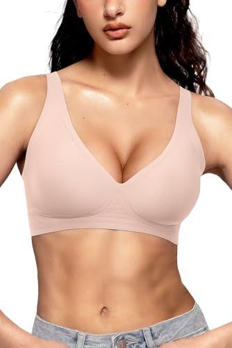 Soutien-gorge décolleté plongeant en V, sans armature