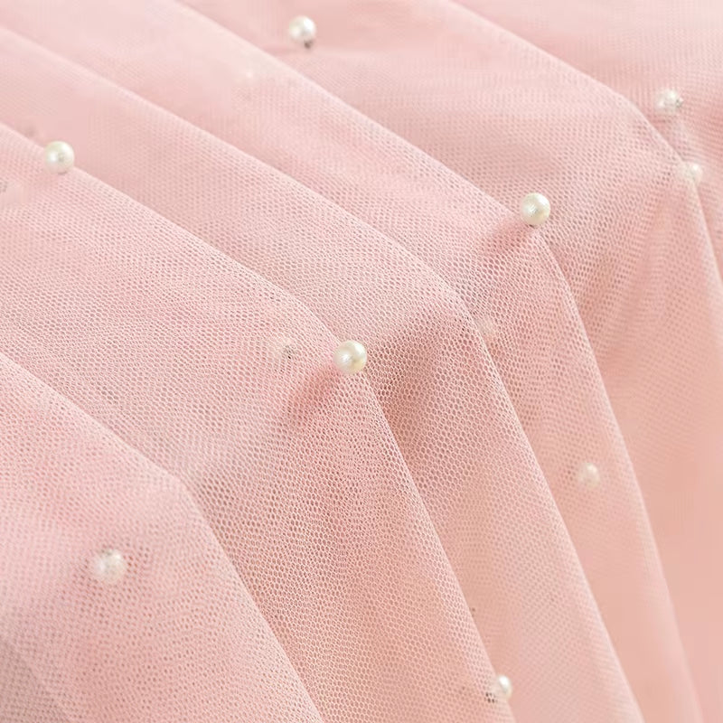 Chemin de Table en gaze rose